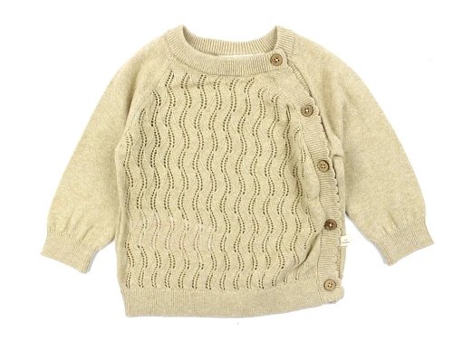Lil Atelier warm sand/melange wrap cardigan